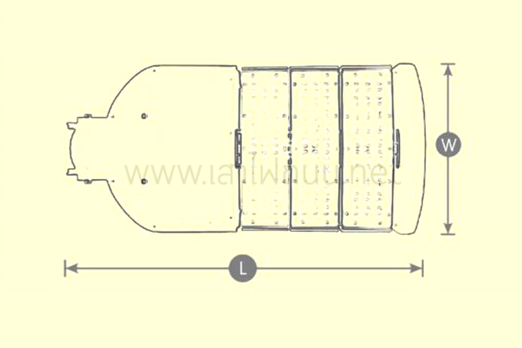 โคมไฟถนน led street light 90w วอร์มไวท์ gata