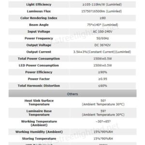 โคมไฟถนน LED 150w ยี่ห้อ GENKO (แสงส้ม)