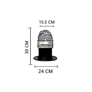 โคมไฟสนามหญ้า โป๊ะแก้วกลมสีนม รุ่น PU-217W (A)