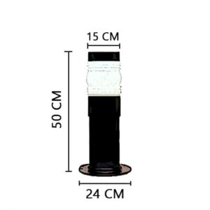 โคมไฟสนามหญ้า โป๊ะแก้วหัวน็อตใส รุ่น PU-216-C (B)