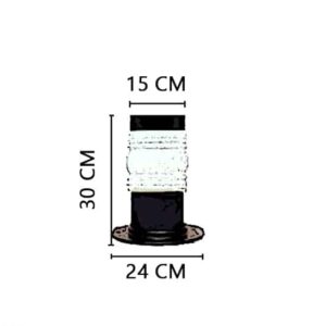 โคมไฟสนามหญ้า โป๊ะแก้วหัวน็อตใส รุ่น PU-216-C (A)
