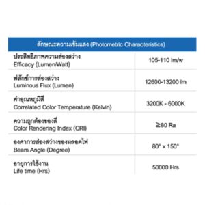 รายละเอียดโคมไฟถนน LED 120w ยี่ห้อ RICHLED (แสงส้ม)