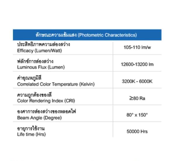 รายละเอียดโคมไฟถนน LED 120w ยี่ห้อ RICHLED (แสงส้ม)