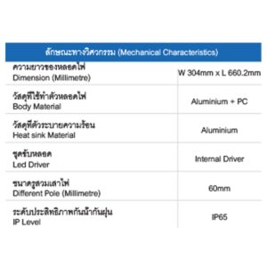 รายละเอียดโคมไฟถนน LED 150w ยี่ห้อ RICHLED (แสงขาว)