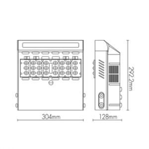 ขนาดโคมไฟถนน LED 40w ยี่ห้อ RICHLED (แสงขาว)