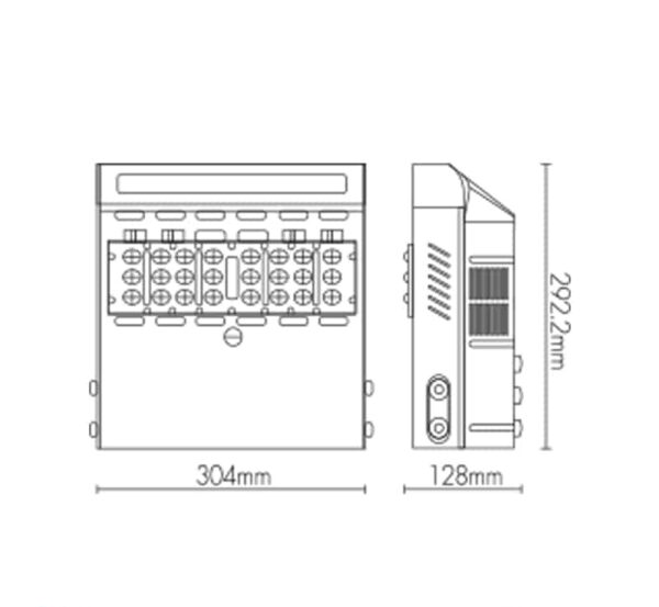 ขนาดโคมไฟถนน LED 40w ยี่ห้อ RICHLED (แสงขาว)