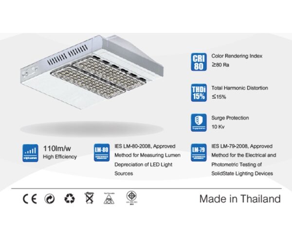 โคมไฟถนน LED 60w ยี่ห้อ RICHLED (แสงขาว)