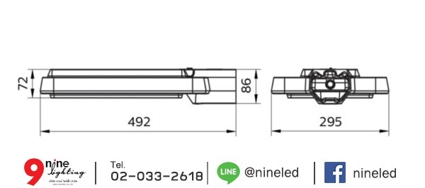 โคมไฟถนน PHILIPS LED 96W BRP392/LED136