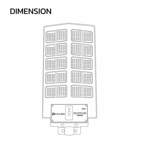 DIMENSION-โคมไฟถนนโซล่าเซลล์-LED-1000W-RICHLED-SUNLIGHT