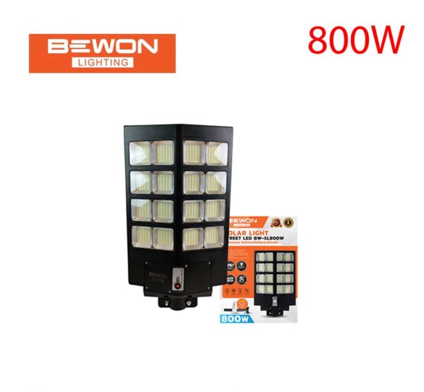 โคมไฟถนนโซล่าเซลล์ BEWON BUILD IN 800W