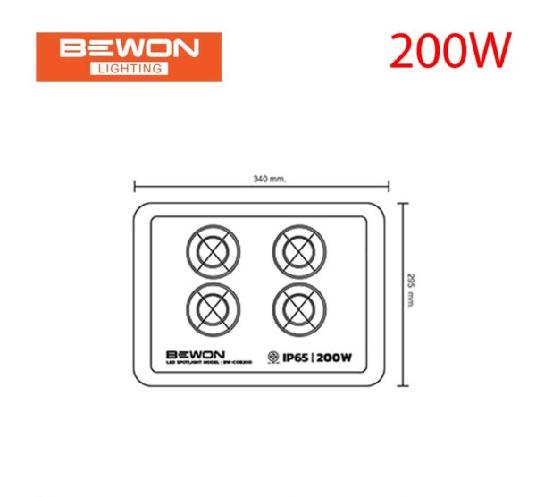 สปอร์ตไลท์ LED รุ่น COB 200W BEWON - Image 2