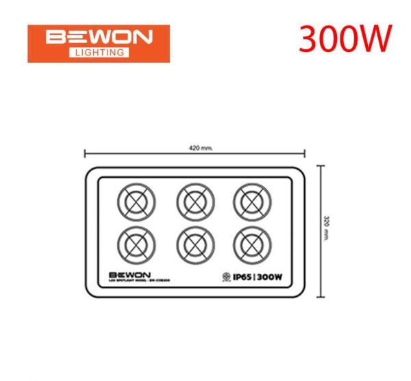 สปอร์ตไลท์ LED รุ่น COB 300W BEWON - Image 2