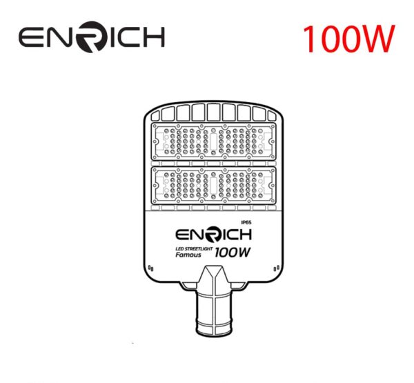 โคมไฟถนน LED STREETLIGHT ENRICH 100W รุ่น FAMOUS - Image 3