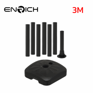 Alternative view of เสาไฟเหล็กตรง ทรงกลม สูง 3เมตร พร้อมฐานเติมน้ำ ENRICH